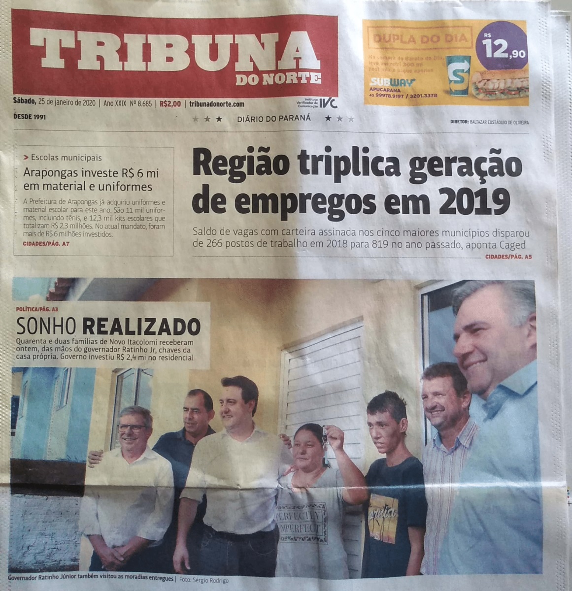 Ratinho Jr. garante prioridade do governo para projetos sociais