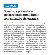 Governo apresenta a construtoras modalidade com subsídio da entrada