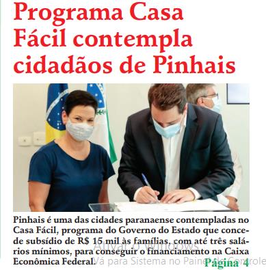 METRÓPOLE SÃO JOSÉ - Programa Casa Fácil contempla cidadãos de Pinhais