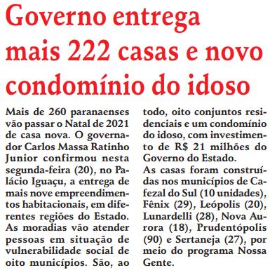 METRÓPOLE SÃO JOSÉ - Governo entrega mais 222 casas e novo condomínio do idoso