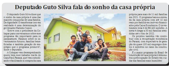 CURITIBA NEWS - Deputado Guto Silva fala do sonho da casa própria