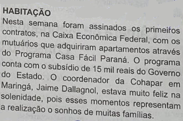 JORNAL DO POVO - Habitação