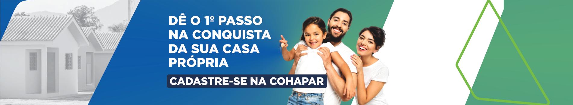 Cadastro online da Cohapar, clique pra se inscrever