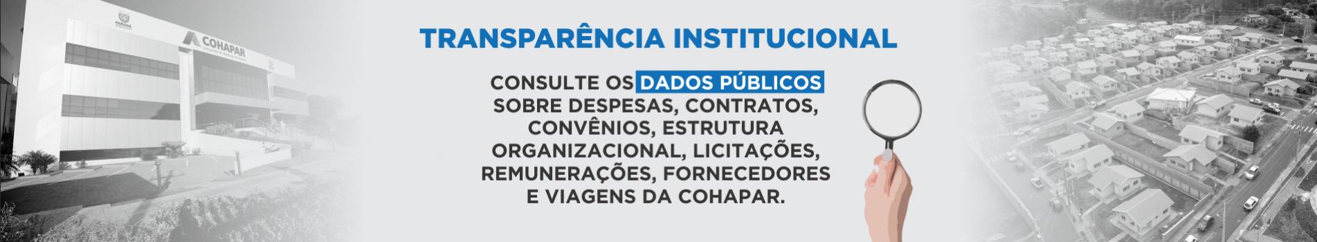 Acesso ao portal da transparência da Cohapar