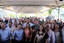 O governador Carlos Massa Ratinho Junior participa nesta sexta-feira (12) da inauguração do residencial Manoel Bono Belascuzas e entrega as chaves da casa própria para 44 famílias de Nova Londrina, no Noroeste do Estado. O empreendimento foi construído em um trabalho integrado do Governo do Estado, por meio da Cohapar, Copel e Sanepar, com o governo federal e a prefeitura.  Nova Londrina, 12/04/2019 -  Foto: Geraldo Bubniak/ANPr
