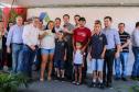 O governador Carlos Massa Ratinho Junior participa nesta sexta-feira (12) da inauguração do residencial Manoel Bono Belascuzas e entrega as chaves da casa própria para 44 famílias de Nova Londrina, no Noroeste do Estado. O empreendimento foi construído em um trabalho integrado do Governo do Estado, por meio da Cohapar, Copel e Sanepar, com o governo federal e a prefeitura.  Nova Londrina, 12/04/2019 -  Foto: Geraldo Bubniak/ANPr