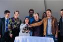 Entrega de moradias para 100 famílias de Marechal Cândido Rondon, no Oeste do Paraná, nesta segunda-feira (15). Marechal Cândido Rondon, 15/07/2019 -  Foto: Geraldo Bubniak/ANPr