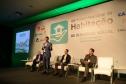 Representantes da Cohapar, Copel e Sanepar expuseram as vantagens do trabalho realizado de forma integrada entre os órgãos dentro dos projetos de construção de casas populares no Paraná em um painel do Fórum Nacional de Habitação de Interesse Social nesta quarta-feira (21).