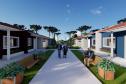 Imagem do projeto arquitetônico do programa Viver Mais Paraná. Empreendimentos contam com 40 moradias para idosos, além de infraestrutura completa de saúde, assistência social e lazer.