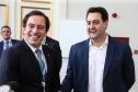 O governador Carlos Massa Ratinho Junior se reúne nesta segunda-feira (28) com o presidente da Caixa Econômica Federal, Pedro Guimarães, para discutir parcerias e investimentos em saneamento e habitação, no Palácio Iguaçu.  Curitiba, 28/10/2019 - Foto: Geraldo Bubniak/AEN