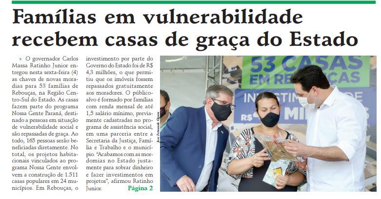 Famílias em vulnerabilidade recebem casas de graça do Estado