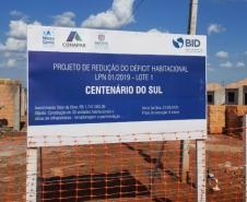 Construção de casas populares está adiantada em Centenário do Sul 