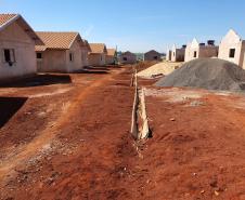 Construção de 41 casas populares em Jardim Alegre chega a 65% de execução