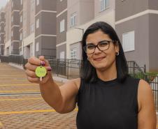 Londrina, 25 de fevereiro de 2023 - Entrega das chaves do Residencial Solar di Ravello, com familias contempladas pelo programa Casa Fácil.