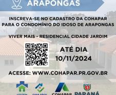 Inscrições para o condomínio do idoso de Arapongas vão até 10 de novembro