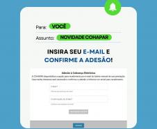 Cohapar lança opção para receber o boleto mensal da prestação por e-mail