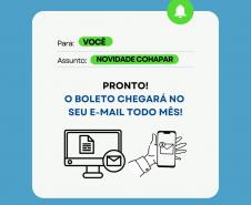 Cohapar lança opção para receber o boleto mensal da prestação por e-mail