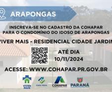 Inscrições para o condomínio do idoso de Arapongas vão até 10 de novembro