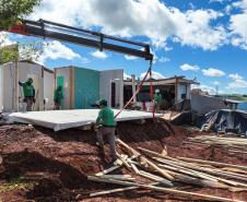 Cinco casas novas estão em construção em Rio Bonito do Iguaçu