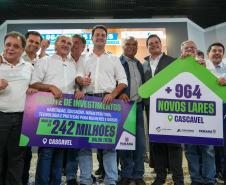 Governador autoriza 964 moradias e R$ 242 milhões em investimentos para Cascavel
