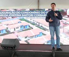 Estado inaugura 10º Condomínio do Idoso em São Miguel do Iguaçu, com 40 casas adaptadas