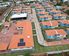 Estado inaugura 10º Condomínio do Idoso em São Miguel do Iguaçu, com 40 casas adaptadas