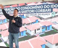 Estado inaugura 10º Condomínio do Idoso em São Miguel do Iguaçu, com 40 casas adaptadas