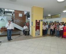 O presidente da Companhia de Habitação do Paraná (Cohapar), Jorge Lange, realizou a primeira reunião trabalho com os funcionários da empresa nesta segunda-feira (14). A assinatura do termo de posse aconteceu na última sexta-feira (11), após a indicação do governador Carlos Massa Ratinho Junior ter sido aprovada pelo Conselho de Administração da companhia.
