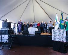 Entrega de moradias para 100 famílias de Marechal Cândido Rondon, no Oeste do Paraná, nesta segunda-feira (15). Marechal Cândido Rondon, 15/07/2019 -  Foto: Geraldo Bubniak/ANPr