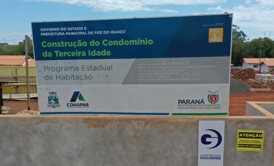 Condomínio do Idoso de Foz do Iguaçu tem 80% das obras executadas