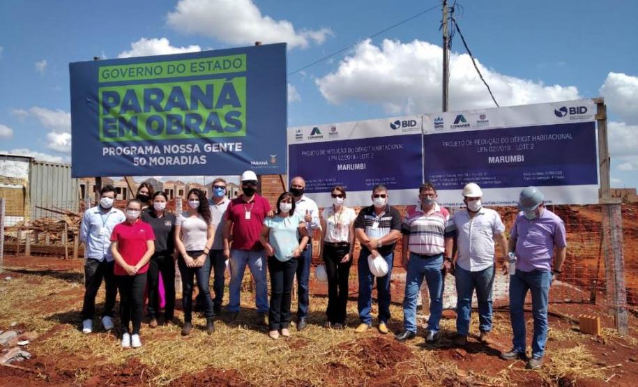 Construção de 28 casas populares chega a 20% em Lunardelli