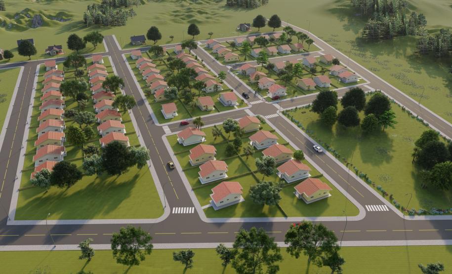 Começa a construção de casas populares no município de Curiúva