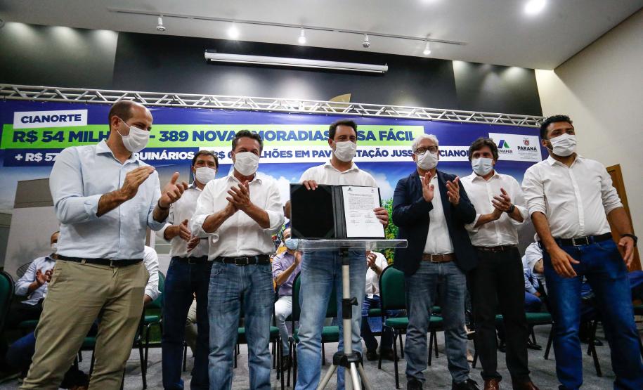 Governador confirma pacote de investimentos para Cianorte com 389 moradias e equipamentos