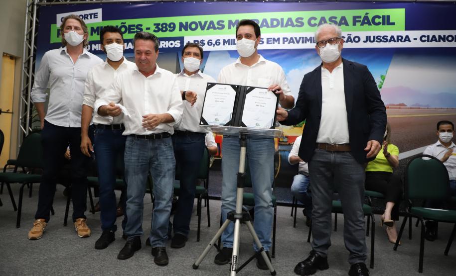 Governador confirma pacote de investimentos para Cianorte com 389 moradias e equipamentos