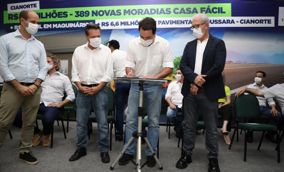 Governador confirma pacote de investimentos para Cianorte com 389 moradias e equipamentos