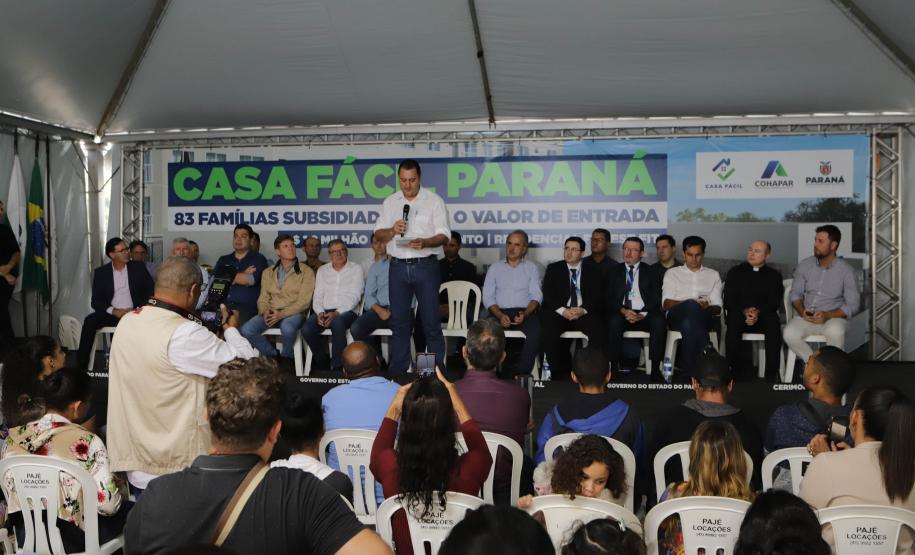 Governador Carlos Massa Ratinho junior entrega moradias do Programa Casa Fácil Paraná em Cascavel