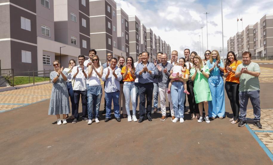 Londrina, 25 de fevereiro de 2023 - Entrega das chaves do Residencial Solar di Ravello, com familias contempladas pelo programa Casa Fácil.