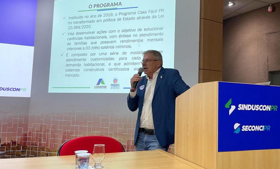 Cohapar apresenta as políticas habitacionais do Governo do Estado no Sinduscon Meeting