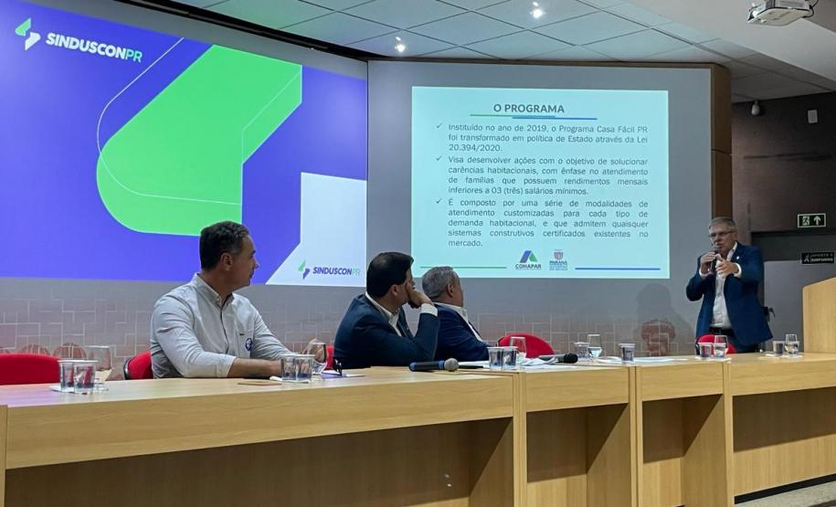 Cohapar apresenta as políticas habitacionais do Governo do Estado no Sinduscon Meeting