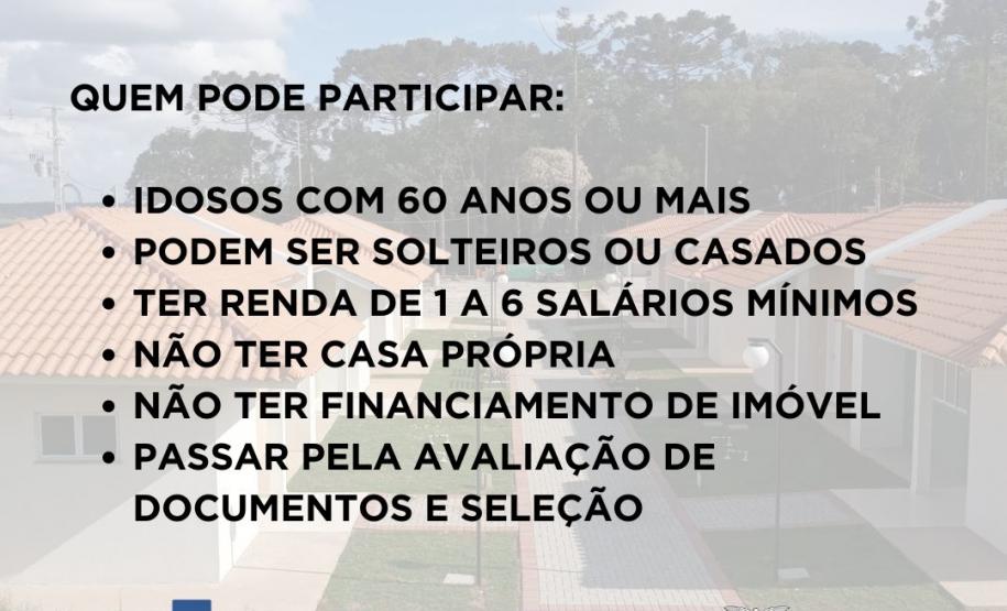 Inscrições para o condomínio do idoso de Arapongas vão até 10 de novembro