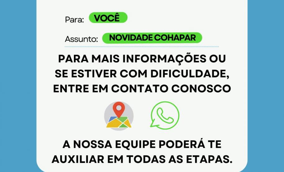Cohapar lança opção para receber o boleto mensal da prestação por e-mail