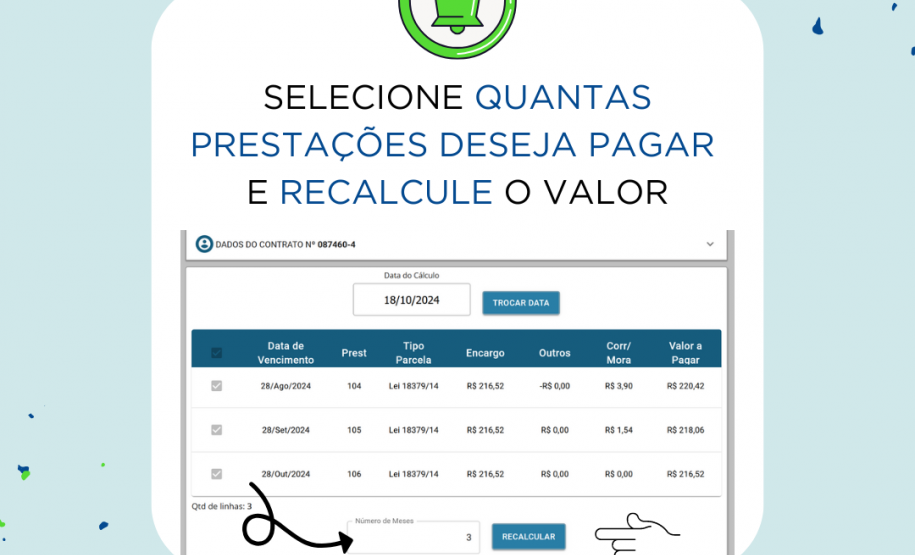 Site da Cohapar oferece opção para emitir o boleto mensal de forma imediata