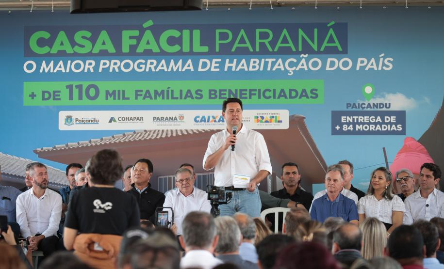 Casa Fácil: governador entrega residencial com 84 moradias em Paiçandu