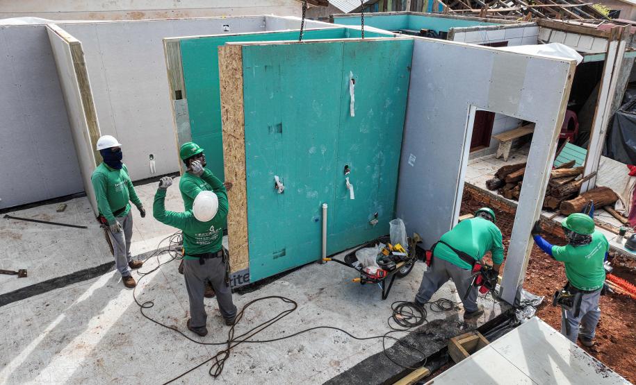 Cinco casas novas estão em construção em Rio Bonito do Iguaçu