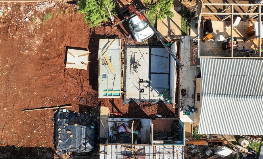 Cinco casas novas estão em construção em Rio Bonito do Iguaçu