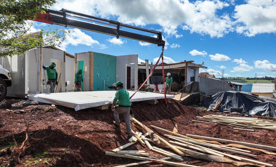 Cinco casas novas estão em construção em Rio Bonito do Iguaçu
