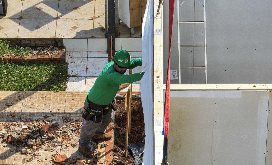 Cinco casas novas estão em construção em Rio Bonito do Iguaçu