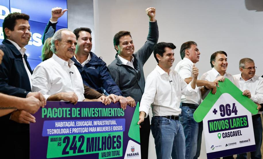 Governador autoriza 964 moradias e R$ 242 milhões em investimentos para Cascavel