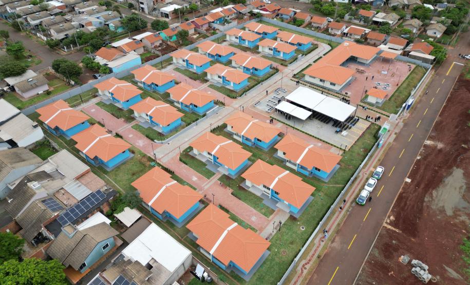 Estado inaugura 10º Condomínio do Idoso em São Miguel do Iguaçu, com 40 casas adaptadas