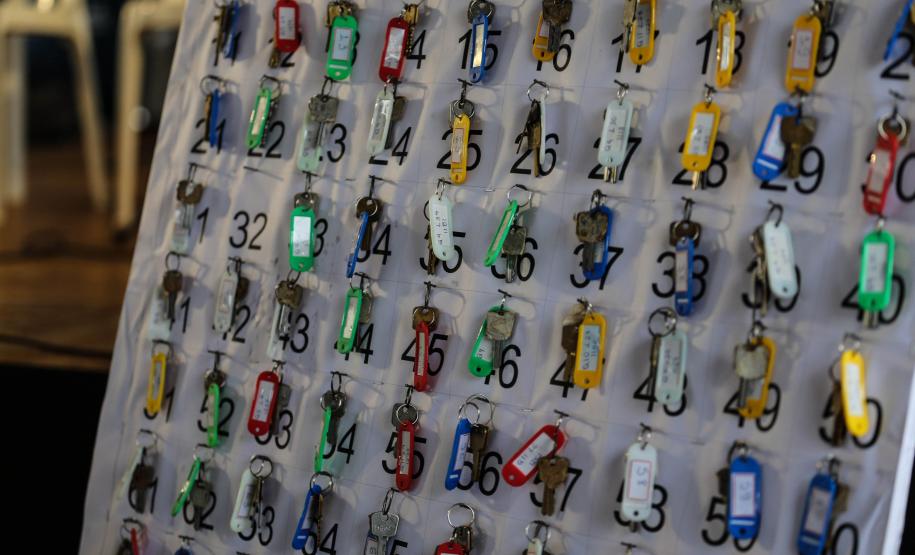 Entrega de moradias para 100 famílias de Marechal Cândido Rondon, no Oeste do Paraná, nesta segunda-feira (15). Marechal Cândido Rondon, 15/07/2019 -  Foto: Geraldo Bubniak/ANPr